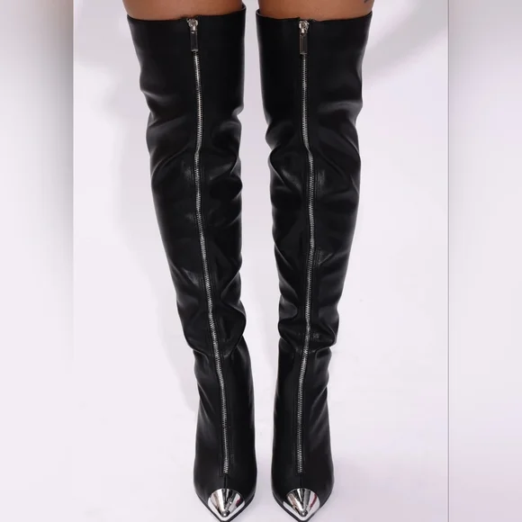 Fashion Nova Shoes Black Thigh High Boots Poshmark